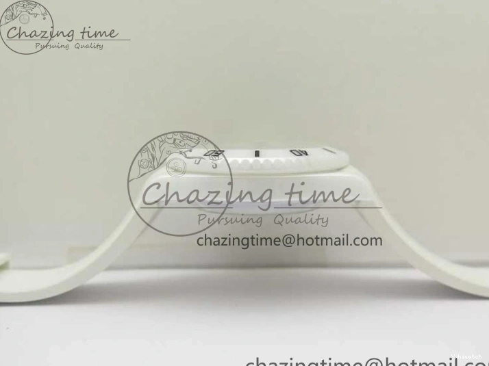 Ceramic Edition 40mm White Dial Submariner Painting White on Best Strap SA3135 Rubber 5GF 0104